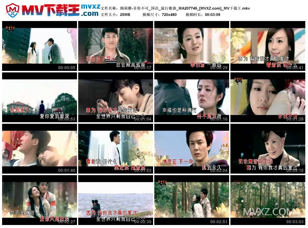 顾莉雅-非你不可_国语_流行歌曲_MA207749